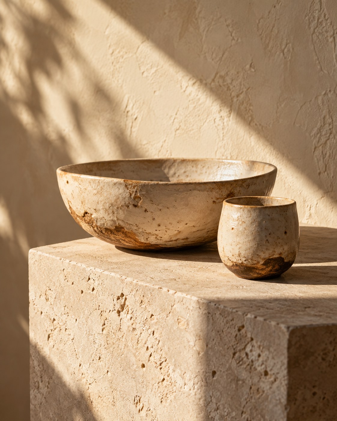 Sand-toned sculptural ceramic bowl concept