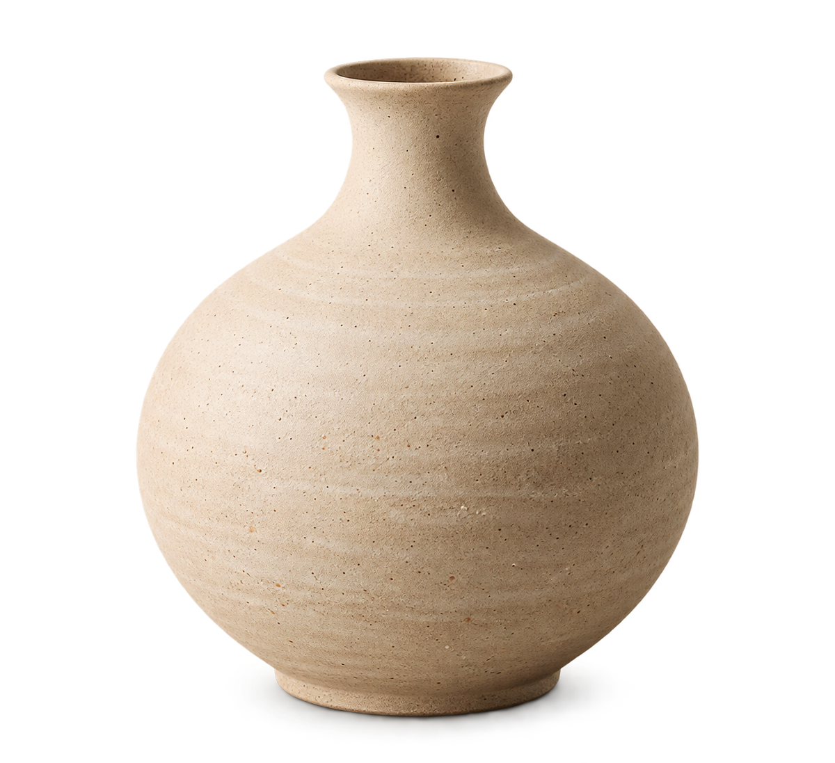 Sculptural sandy ceramic vase concept